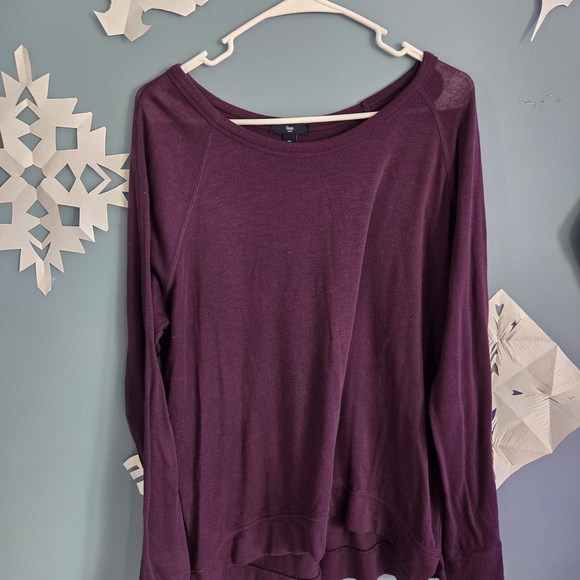 GAP Tops - GAP Rich Purple Long Sleeve Tee